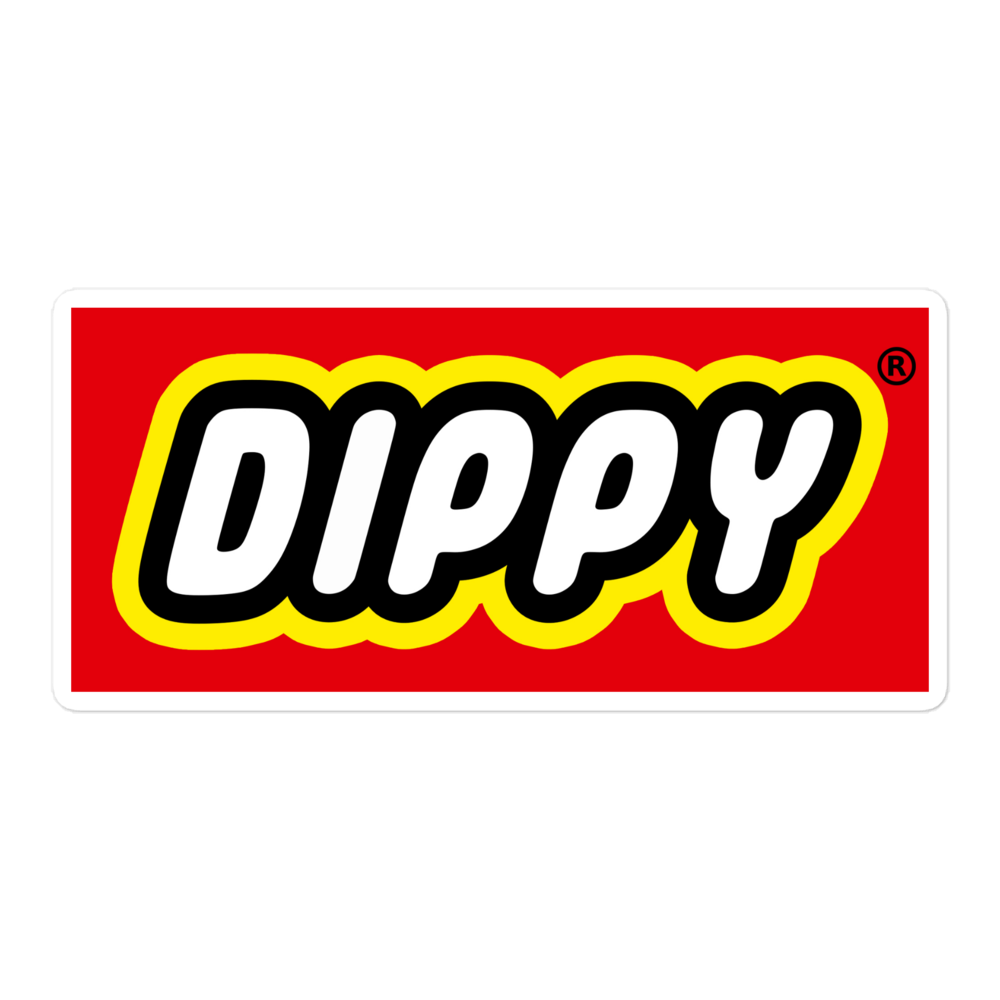 Dippy Klemmbaustein Sticker