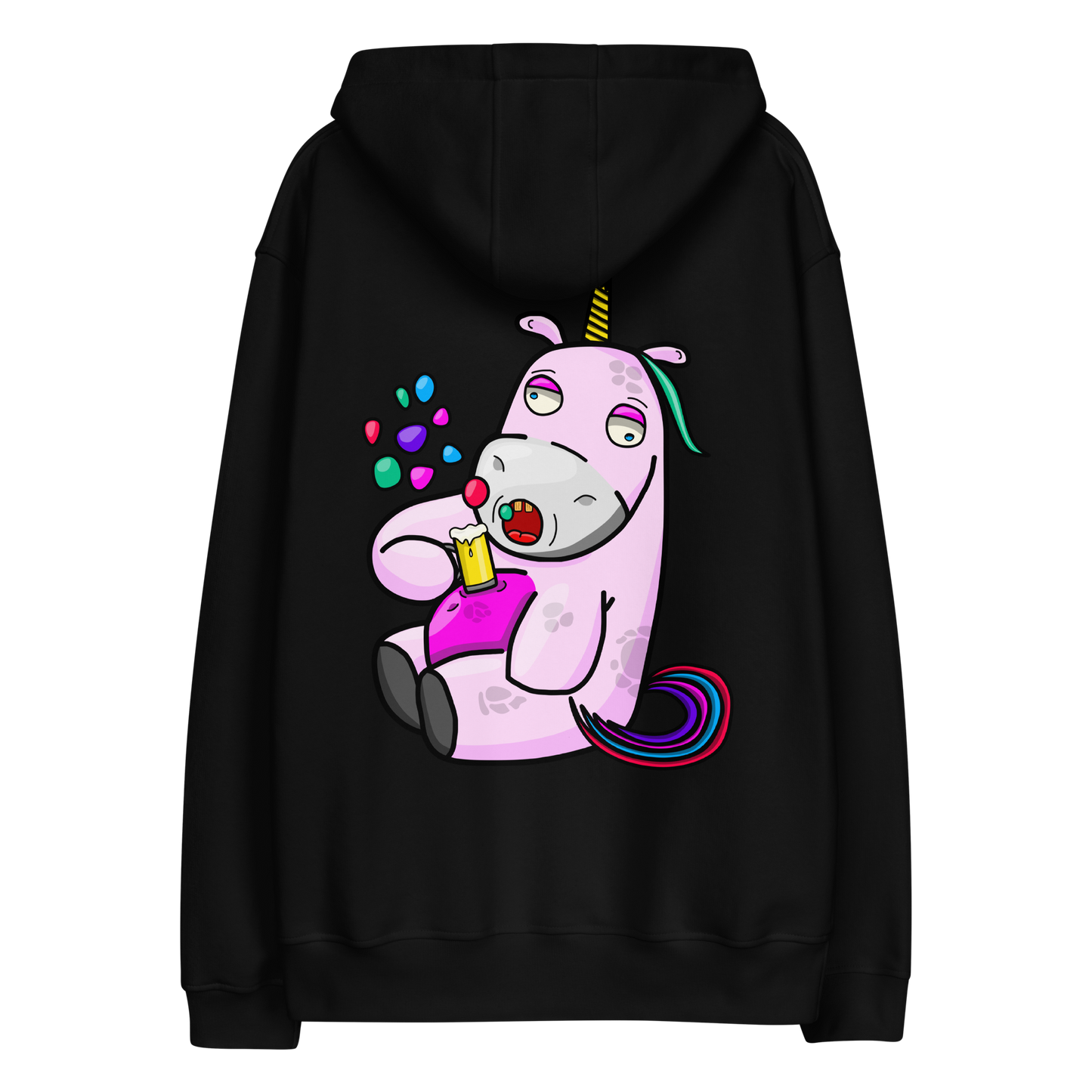 Hugo The Drunk Unicorn Unisex Hoodie